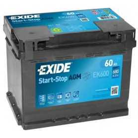 Comprar Batería de arranque EXIDE código EK600  tienda online de autopartes al mejor precio