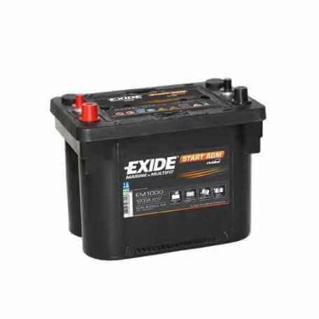 EXIDE starter battery code EM1000