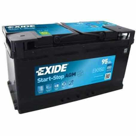 EXIDE starter battery code EK950