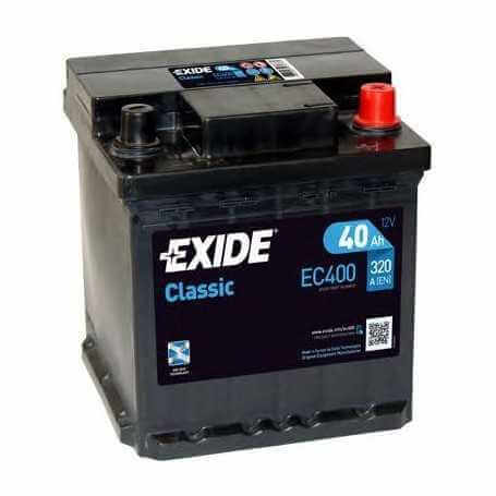 EXIDE starter battery code EC400