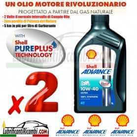 Buy 2 Liters 4-stroke Engine Oil SHELL ADVANCE ULTRA4 15W50 100% Synthetic API SM MA2 auto parts shop online at best price