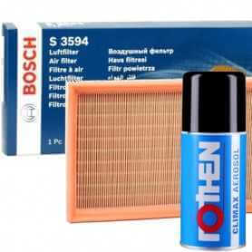 Buy BOSCH CABIN AIR FILTER KIT 1457433594 + ROTHEN CLIMAX AREOSOL DISINFECTANT auto parts shop online at best price