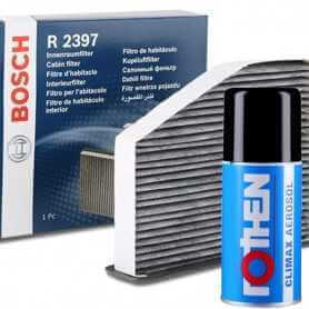 Buy BOSCH CABIN AIR FILTER KIT 1987432397 + ROTHEN CLIMAX AREOSOL DISINFECTANT auto parts shop online at best price