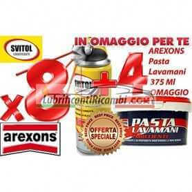 8x Svitol - Arexons sboccante Multiuso Lubrificante Antiossidante 400 ml - 4129 +4x Pasta Lavamani 375 Ml Omaggio