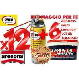 12x Svitol - Arexons sboccante Multiuso Lubrificante Antiossidante 400 ml - 4129 +6x Pasta Lavamani 375 Ml Omaggio