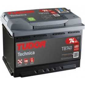 Buy Starter battery TUDOR code TB740 74 AH 680A auto parts shop online at best price