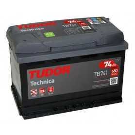 Buy Starter battery TUDOR code TB741 74 AH 680A auto parts shop online at best price