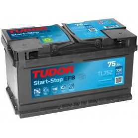 Buy Starter battery TUDOR code TL752 75 AH 730A auto parts shop online at best price