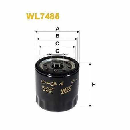 WIX FILTERS filtro de aceite código WL7523