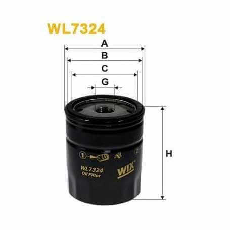 Filtre à huile WIX FILTERS code WL7241