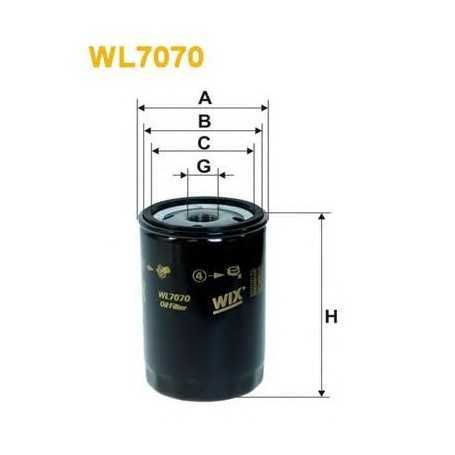 Filtre à huile WIX FILTERS code WL7453