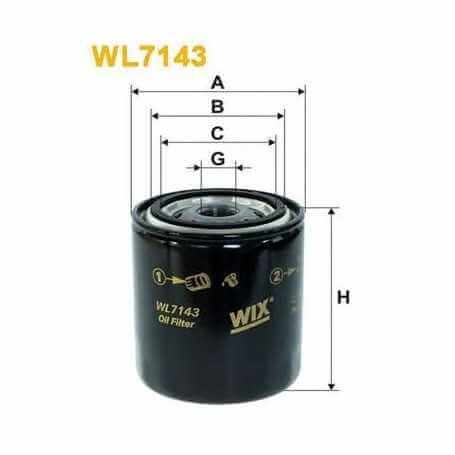 Filtre à huile WIX FILTERS code WL7321