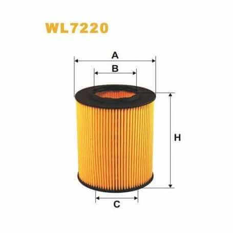 Filtro olio WIX FILTERS codice WL7283