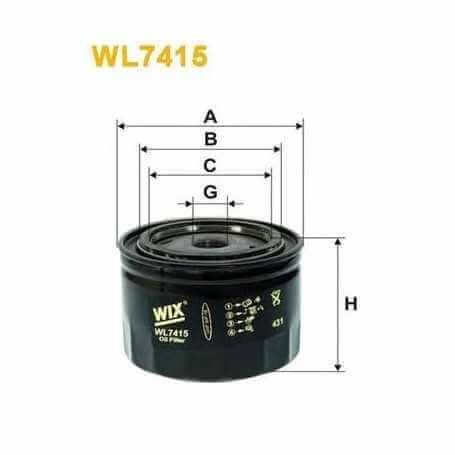 WIX FILTERS oil filter code WL7143