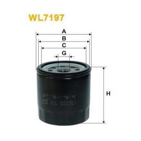 Filtro olio WIX FILTERS codice WL7525