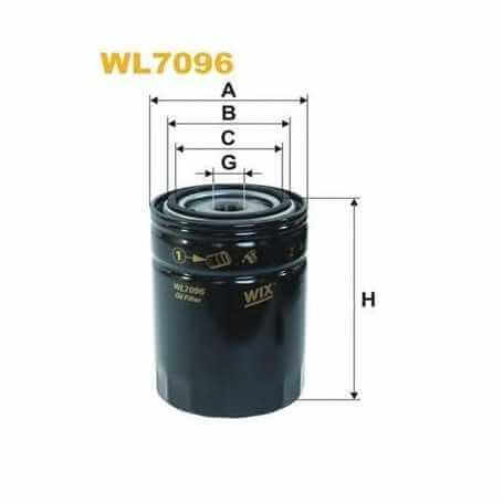 Filtro olio WIX FILTERS codice WL7490