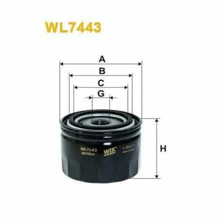 Filtre à huile WIX FILTERS code WL7473