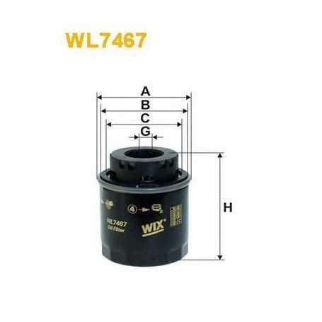 Filtre à huile WIX FILTERS code WL7415