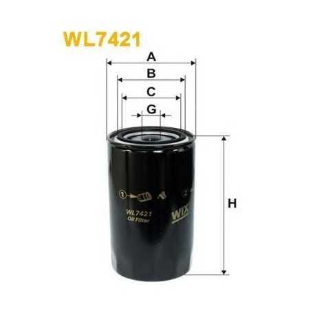 Filtre à huile WIX FILTERS code WL7489
