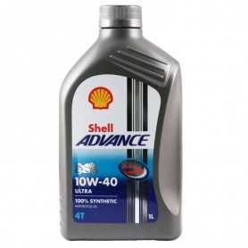 Shell Advance 4T Ultra 10W40 SM MA2-100% Sintetico - Nuova Formula PurePlus Latta da 1 litro