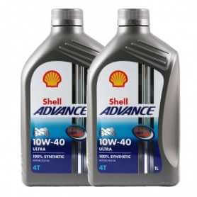 Achetez Shell Advance 4T Ultra 10W40 API SM MA2 - 100% synthétique - Nouvelle formule PurePlus 2 1 litre de lait  Magasin de ...