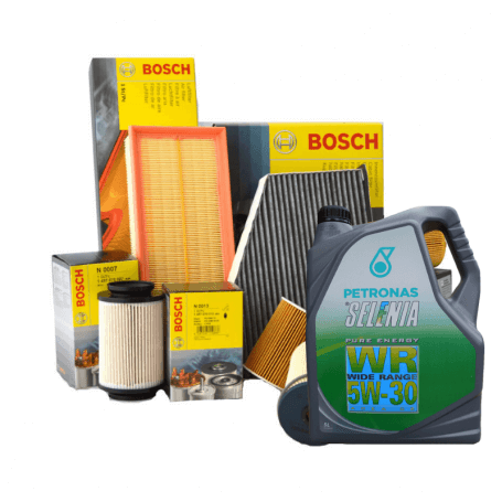 Achetez Service de voiture FIAT DOBLO Combi (263_, 152) 3 filtres BOSCH F026402076 F026407108 F026400057 5 LT Selenia WR Pure...