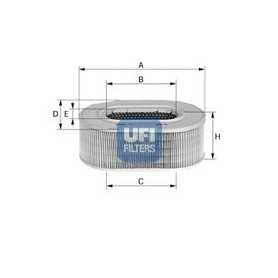 Buy UFI air filter code 27.196.00 auto parts shop online at best price