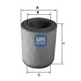 Buy UFI air filter code 27.592.00 auto parts shop online at best price