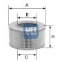 Filtro aria UFI codice 30.118.01