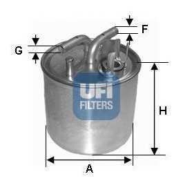 Código de filtro de combustible UFI 24.002.00
