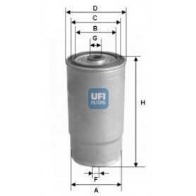 Comprar Código de filtro de combustible UFI 24.012.00  tienda online de autopartes al mejor precio