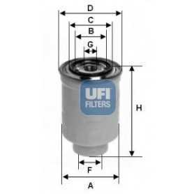 Filtro carburante UFI codice 24.017.00