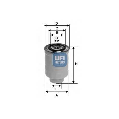 Filtro carburante UFI codice 24.017.00