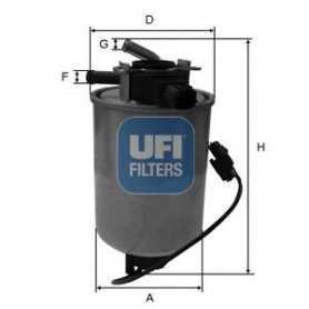 Filtro carburante UFI codice 24.018.01
