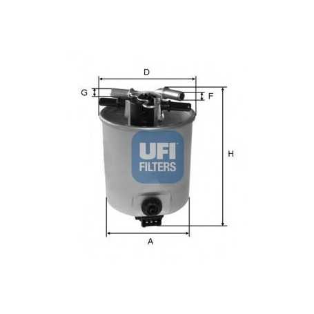 Filtro carburante UFI codice 24.025.01