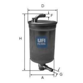 Filtro carburante UFI codice 24.072.00