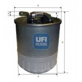 Filtre à carburant UFI code 24.107.00
