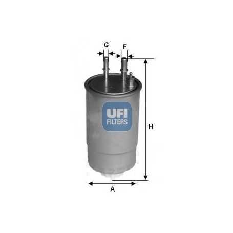 Filtre à carburant UFI code 24.117.00