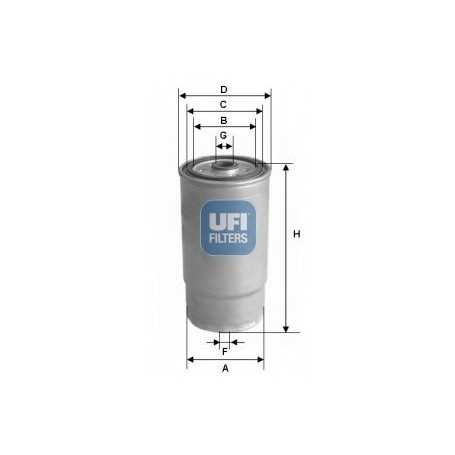 Comprar Código de filtro de combustible UFI 24.122.00  tienda online de autopartes al mejor precio
