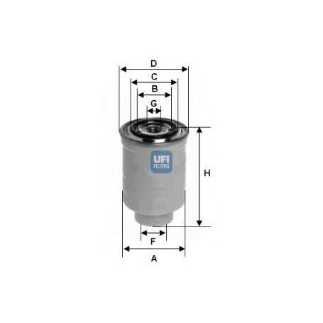 Código de filtro de combustible UFI 24.375.00