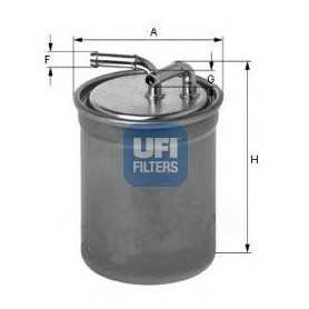 Filtro carburante UFI codice 24.437.00
