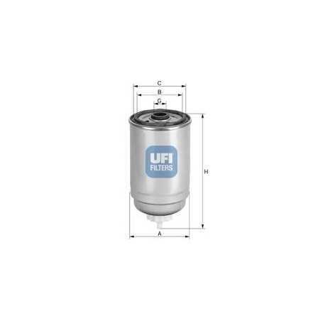 Filtro carburante UFI codice 24.526.00