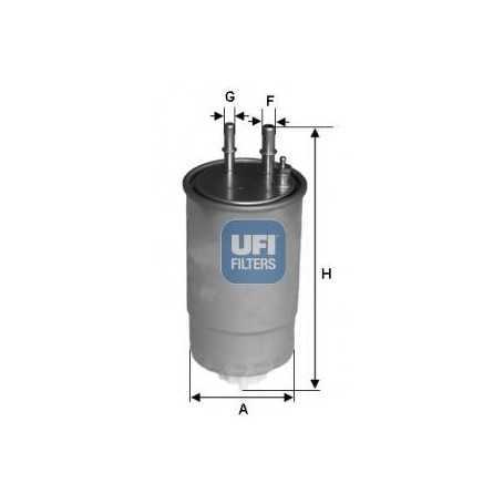Filtro de combustible UFI código 24.ONE.0B