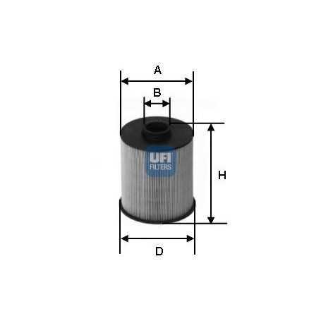 Filtro carburante UFI codice 26.006.00