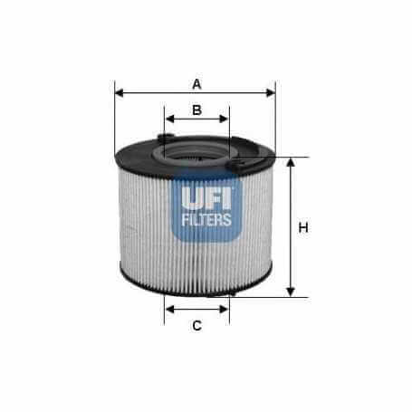 Código de filtro de combustible UFI 26.015.00