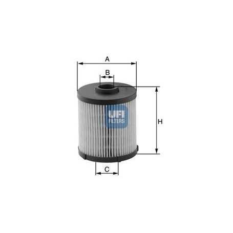 Código de filtro de combustible UFI 26.021.00