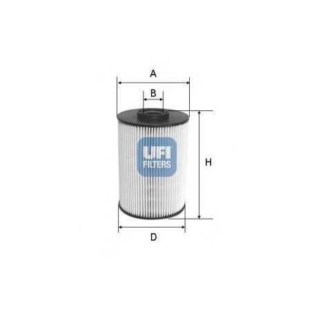 Código de filtro de combustible UFI 26.037.00