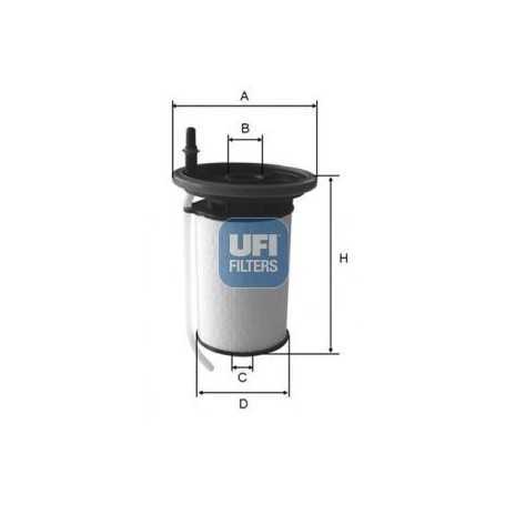 Filtro carburante UFI codice 26.052.00