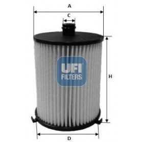 Filtro carburante UFI codice 26.073.00