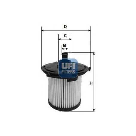 Buy UFI fuel filter code 26.074.00 auto parts shop online at best price